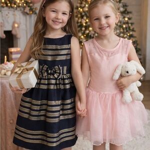 Lilly Pulitzer Navy and Pink Kids Dresses
